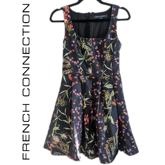 French Connection Women's Dress Floral Batik Japanese Design Size 6 - Picture 2 of 14